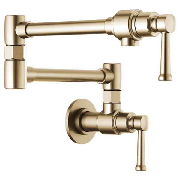 Artesso Wall Mount Pot Filler in Gold Luxe