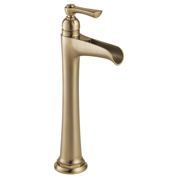 Rook Single Hole Vessel Faucet in Luxe Gold