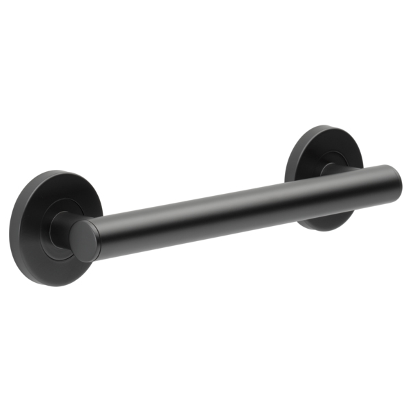 Euro 12" Round Grab Bar in Matte Black