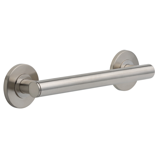 Euro 12" Round Grab Bar in Luxe Nickel