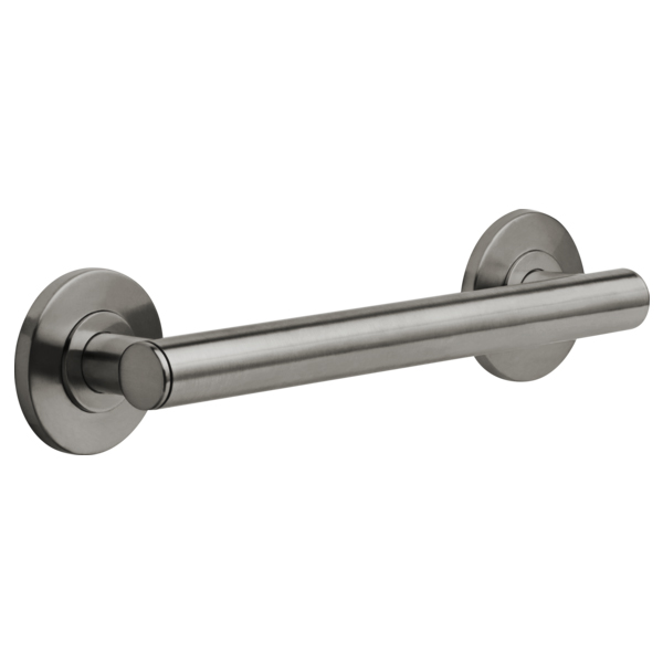 Euro 12" Round Grab Bar in Luxe Steel
