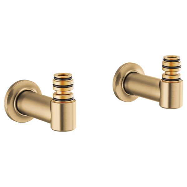 Brizo Wall Mount Tub Filler Unions in Luxe Gold