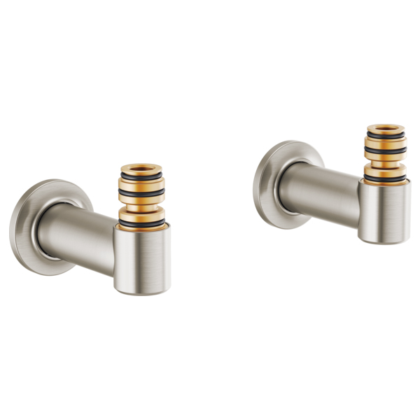 Brizo Wall Mount Tub Filler Unions in Luxe Nickel