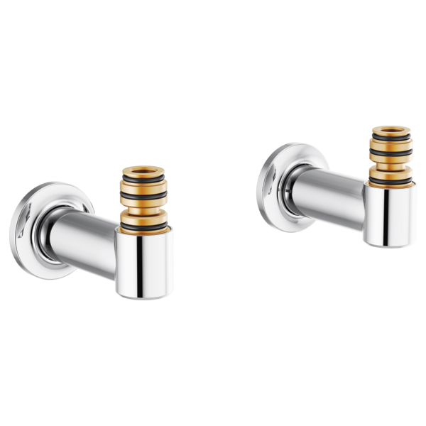 Brizo Wall Mount Tub Filler Unions in Chrome