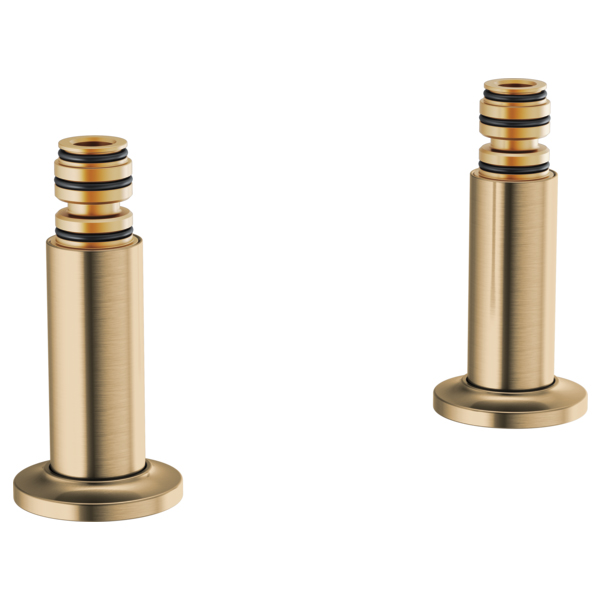 Brizo Kintsu Deck Mounted Tub Filler Unions in Luxe Gold