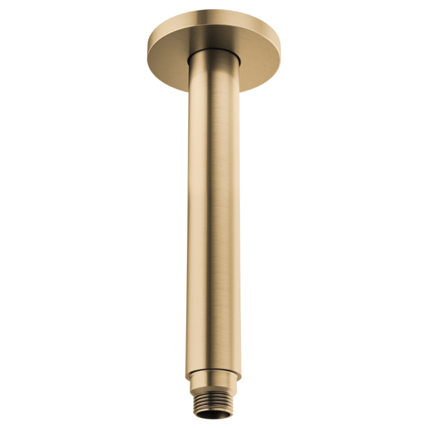 Brizo Kintsu Ceiling Mount Shower Arm & Flange In Br Luxe Gold