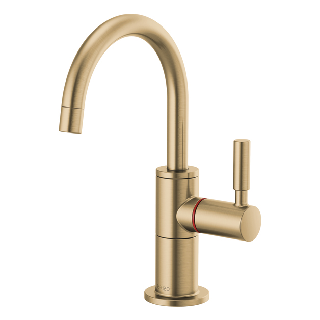 Brizo Instant Hot Faucet w/Arc Spout in Luxe Gold