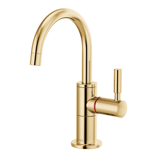 Brizo Instant Hot Faucet w/Arc Spout in Polished Gold