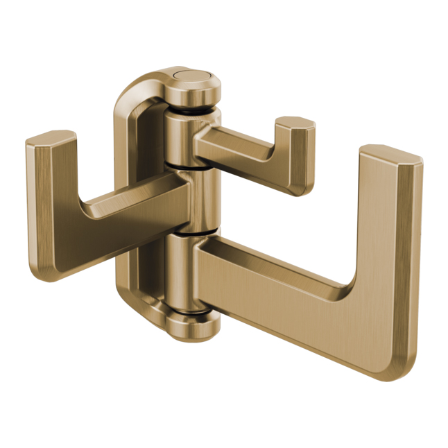 Brizo Levoir Hinged Robe Hook in Luxe Gold