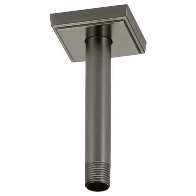 Brizo Essential Ceiling Mount Shower Arm & Flange In Luxe Steel