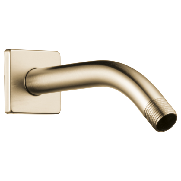 Brizo Essential Wall Mount Shower Arm & Flange In Luxe Gold