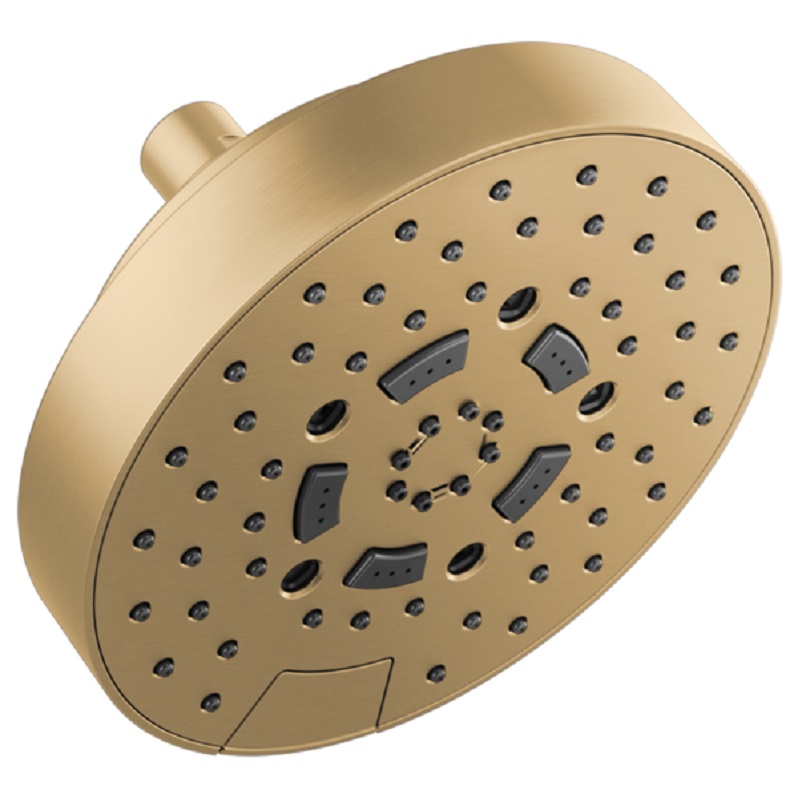 Brizo Essential 7" 5-Function Showerhead in Luxe Gold, 2.5 gpm