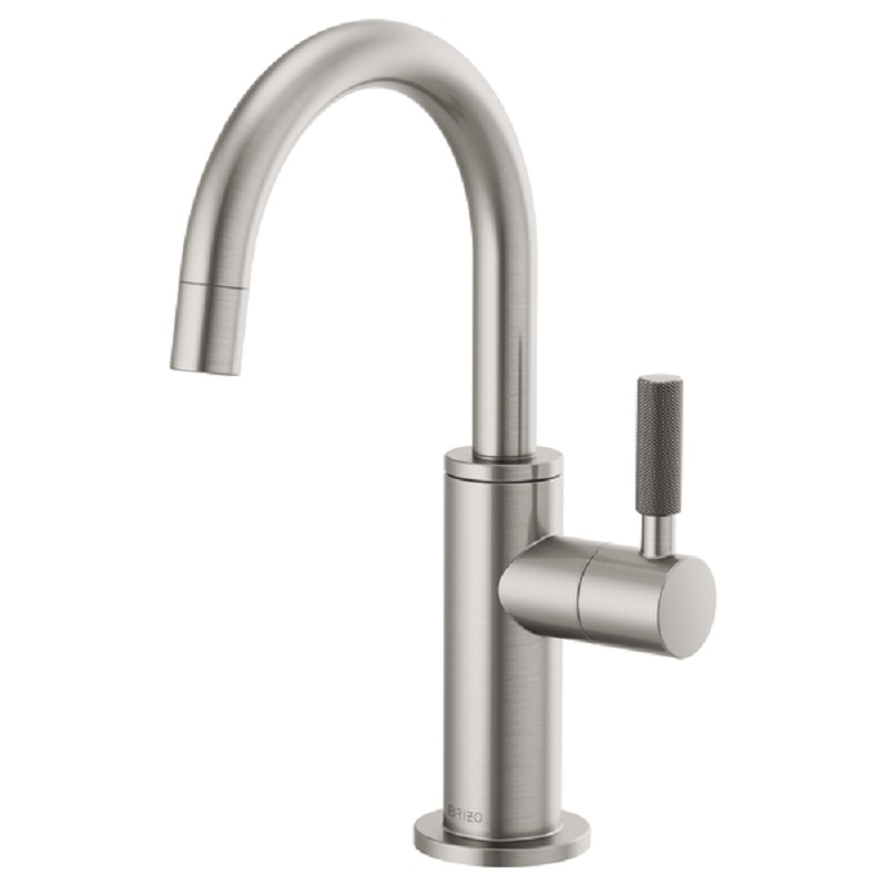 Litze Beverage Faucet w/Arc Spout & Knurl Hndl in Stainless