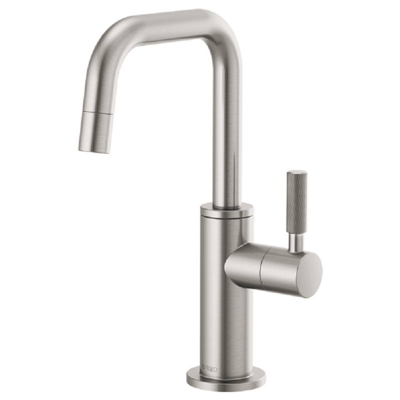 Litze Beverage Faucet w/Sq Spout & Knurl Hndl in Stainless