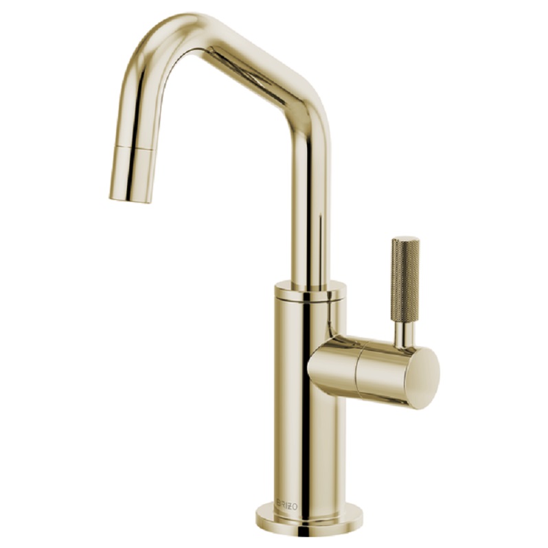Litze Beverage Faucet w/Angle Spout & Knurl Hndl in Polished Nickel