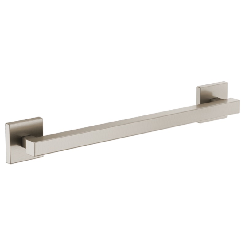 Brizo 18" Linear Square Grab Bar in Luxe Nickel