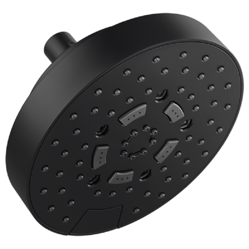 Brizo Essential 7" 5-Function Showerhead in Matte Black, 1.75 gpm