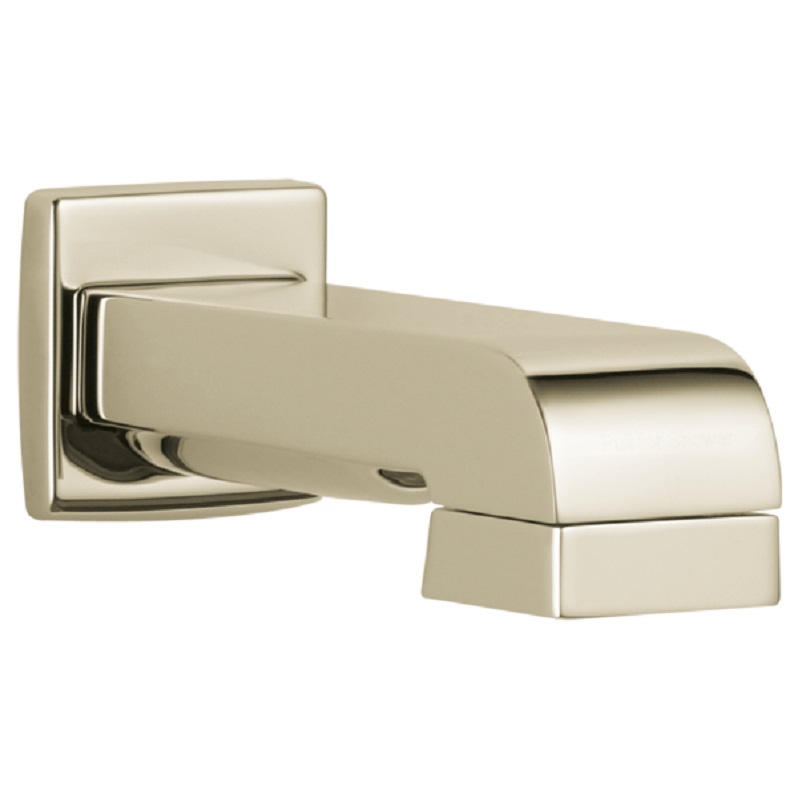 Brizo Siderna Pull-Down Diverter Tub Spout in Polished Nickel