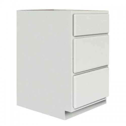 Georgetown 12x34x24" 3 Drawer Base Cabinet in White
