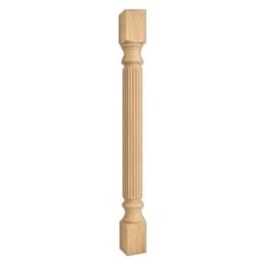 Reeded Post 3-1/2x3-1/2x36" in Maple Onyx