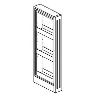 Georgetown 3x30" Wall Pull Out Organizer in Onyx w/Futed Filler