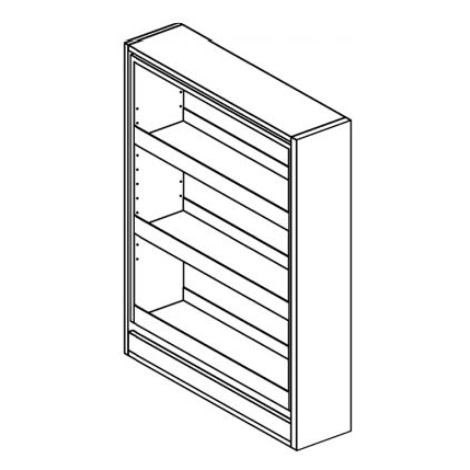 Georgetown 3x42" Wall Pull Out Organizer in Onyx w/Flat Filler