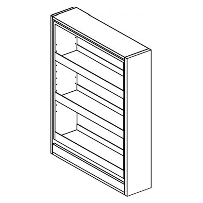 Georgetown 6x30" Wall Pull Out Organizer in Onyx w/Flat Filler