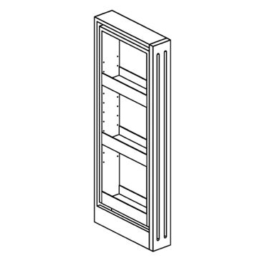 Georgetown 6x30" Wall Pull Out Organizer in Onyx w/Futed Filler