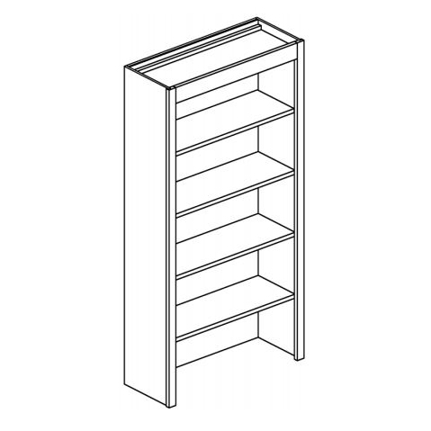 Georgetown 36x60x12" Bookcase in White