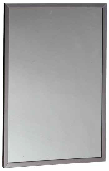 Mirror w/Stainless Steel Channel Frame 18x30