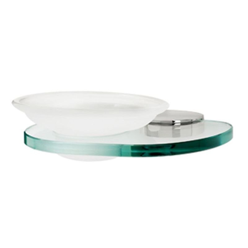 Euro Soap Dish w/Holder in Polished Chrome