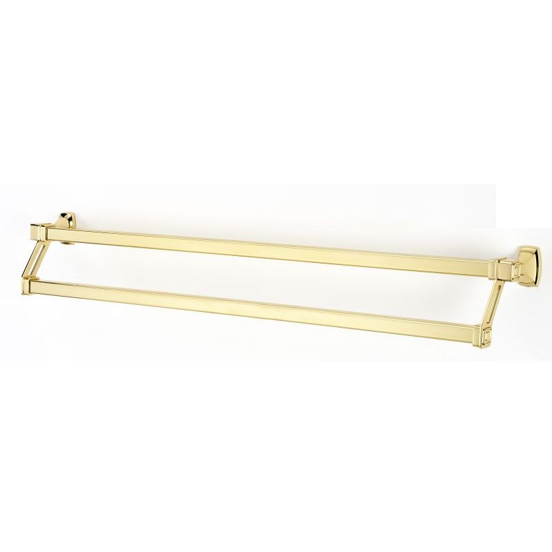 Cube 31" Double Towel Bar in Polished Brass