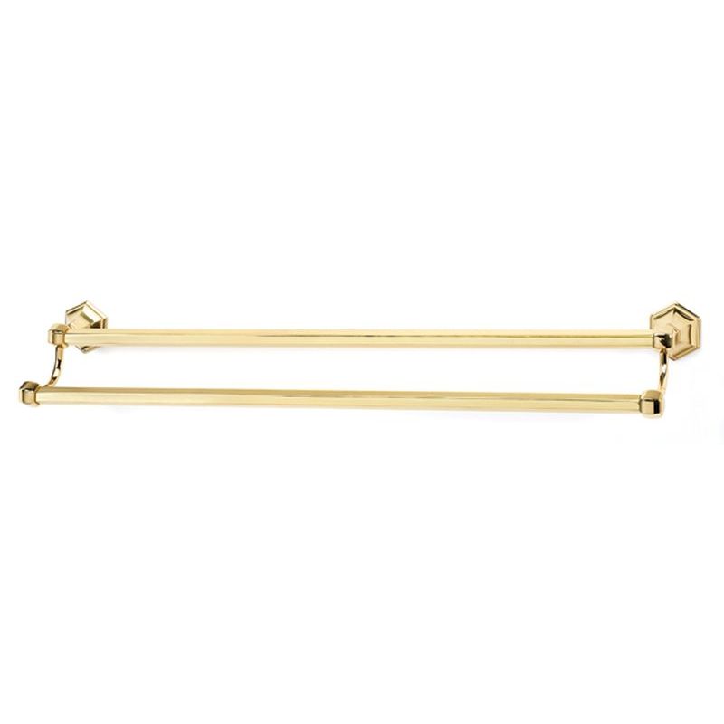 Nicole 30" Double Towel Bar in Polished Brass