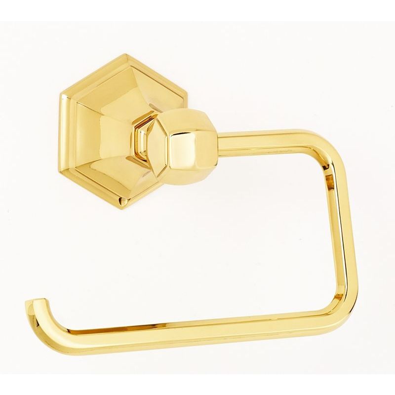 Nicole Single Post Toilet Paper Holder in Polished Brass