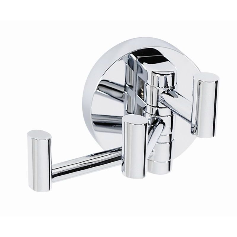 Contemporary I Swivel Robe Hook in Polished Chrome