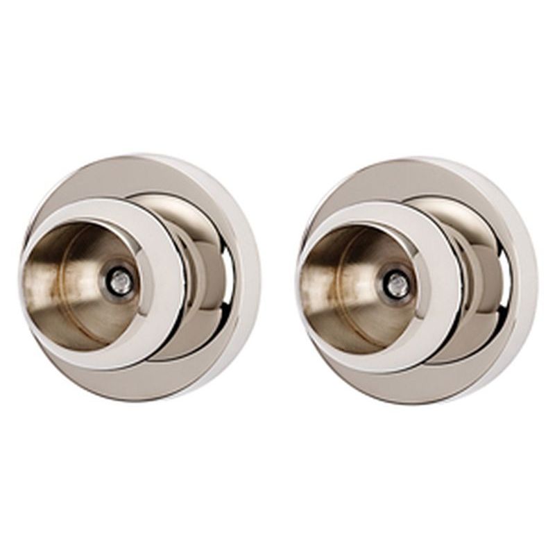 Contemporary I Shower Rod Brackets in Polished Nickel