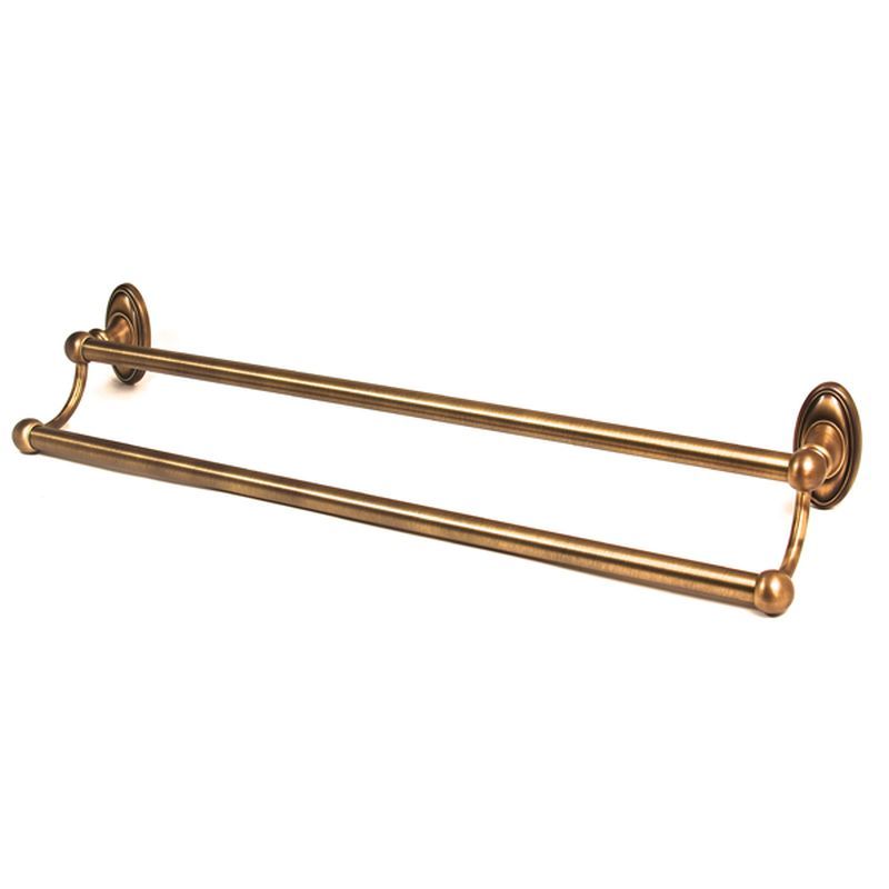 Classic Traditional 30" Double Towel Bar in Polished Antique