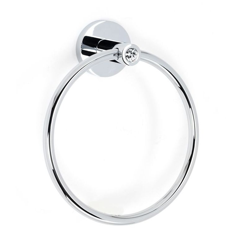 Crystal Contemporary I 6" Towel Ring in Polished Chrome