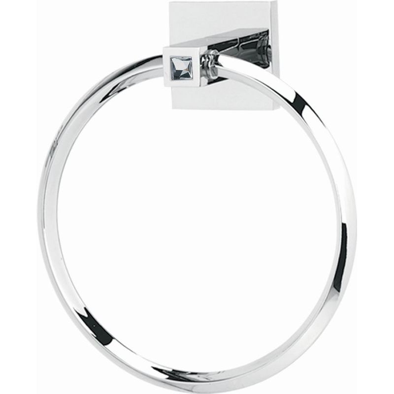Crystal Contemporary II 6" Towel Ring in Polished Chrome