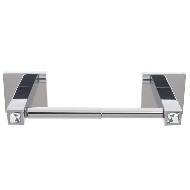 Crystal Contemporary Toilet Paper Holder in Polished Chrome