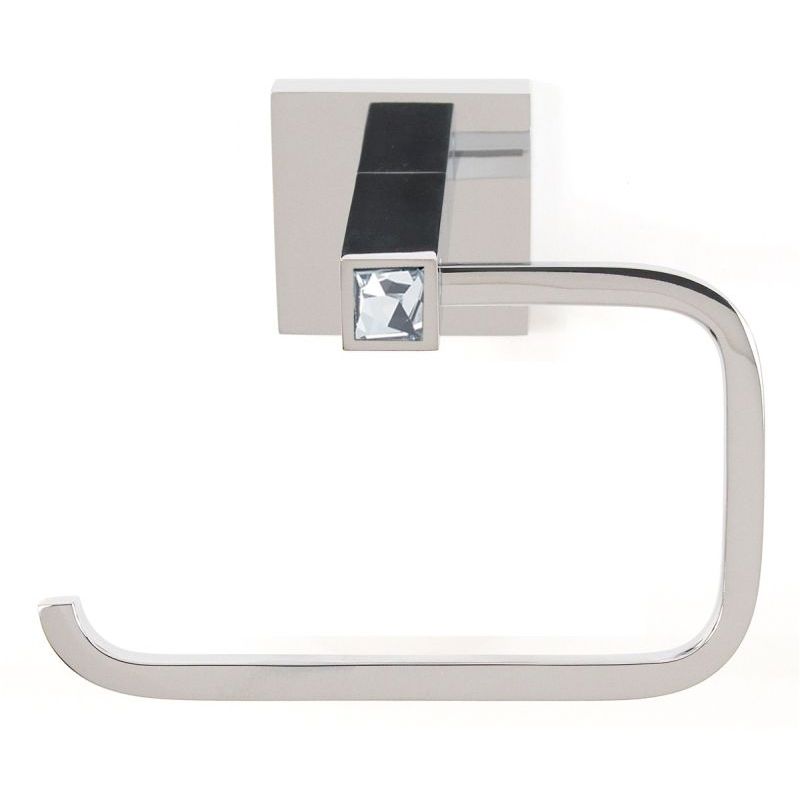 Crystal Contemporary Open Toilet Paper Holder in Polished Chrome