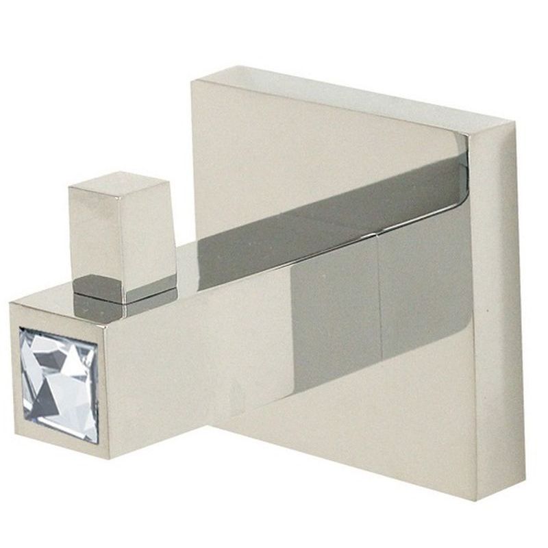 Crystal Contemporary II Robe Hook in Polished Chrome