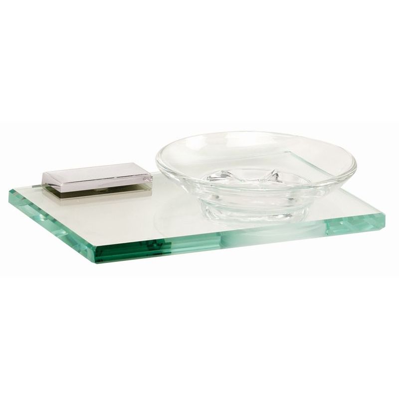 Arch Soap Dish w/Holder in Polished Chrome