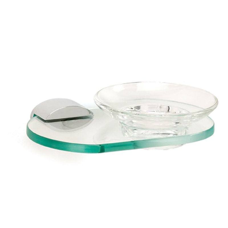 Contemporary III Soap Dish w/Holder in Polished Chrome