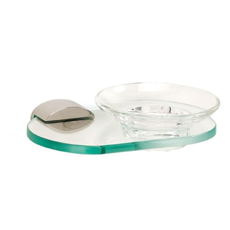 Contemporary III Soap Dish w/Holder in Polished Nickel