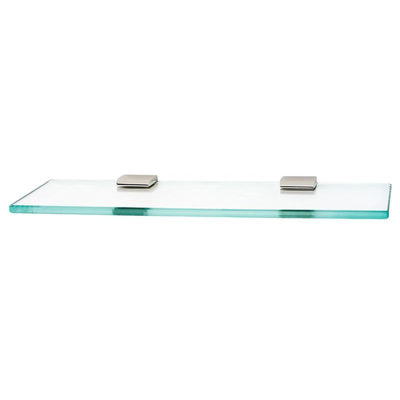 Manhattan 18" Glass Shelf w/Brackets in Polished Nickel
