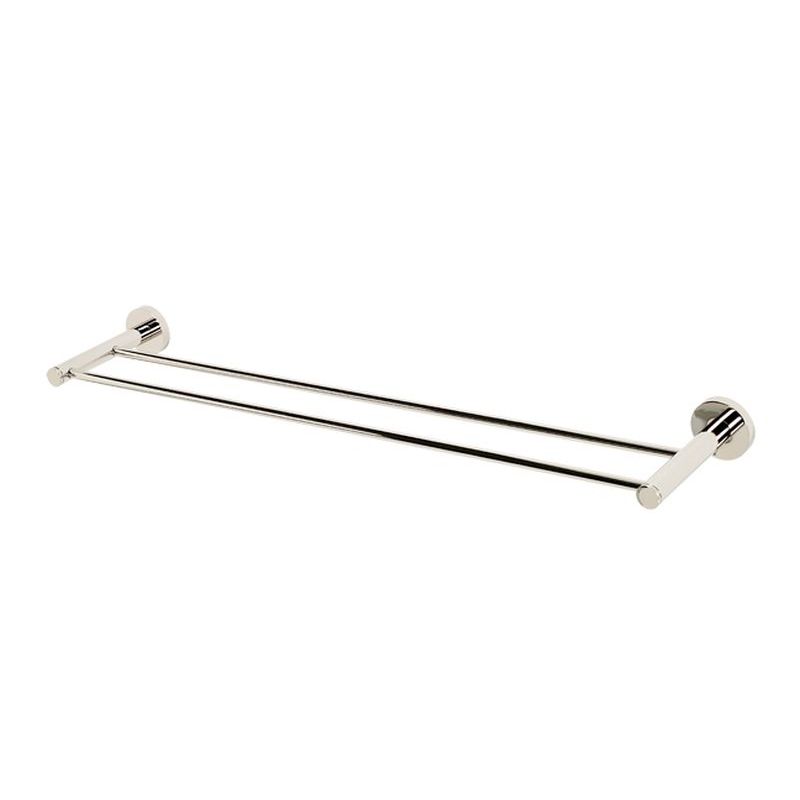 Contemporary I 24" Double Towel Bar in Polished Nickel