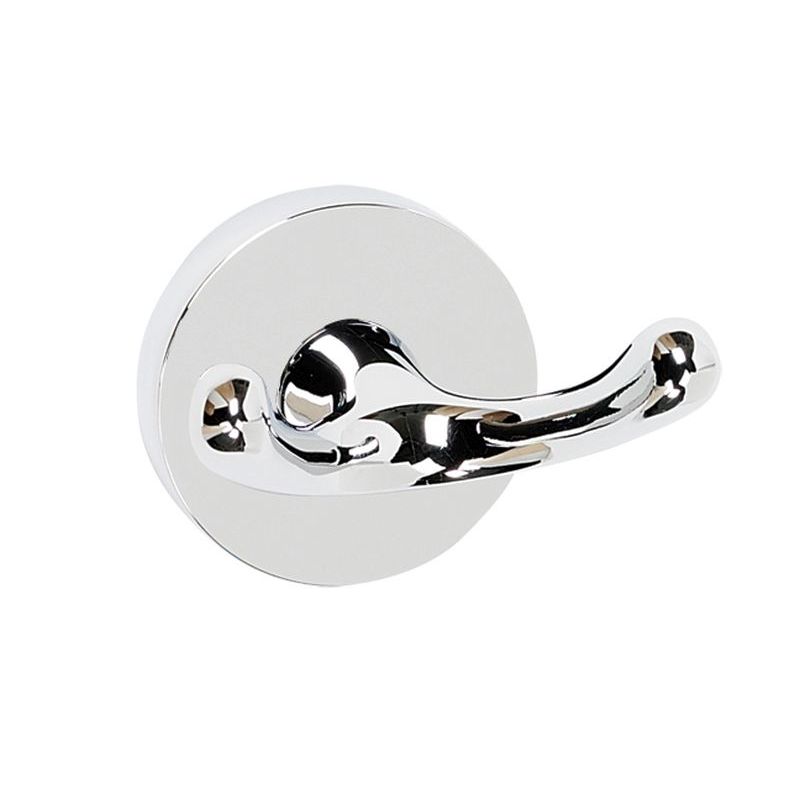 Contemporary I Double Robe Hook in Polished Chrome