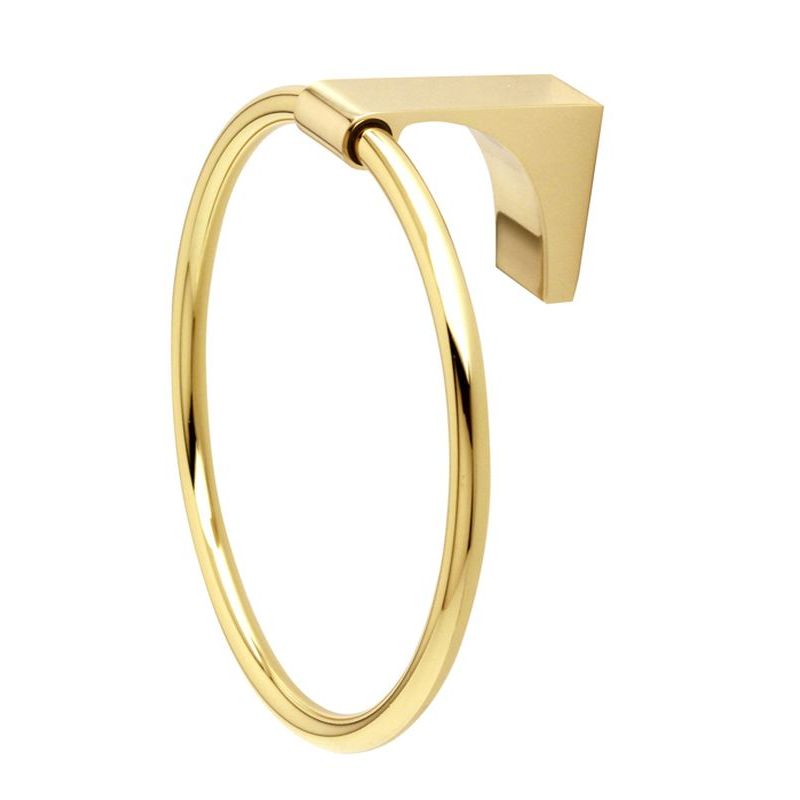 Luna 6" Towel Ring in Polished Brass