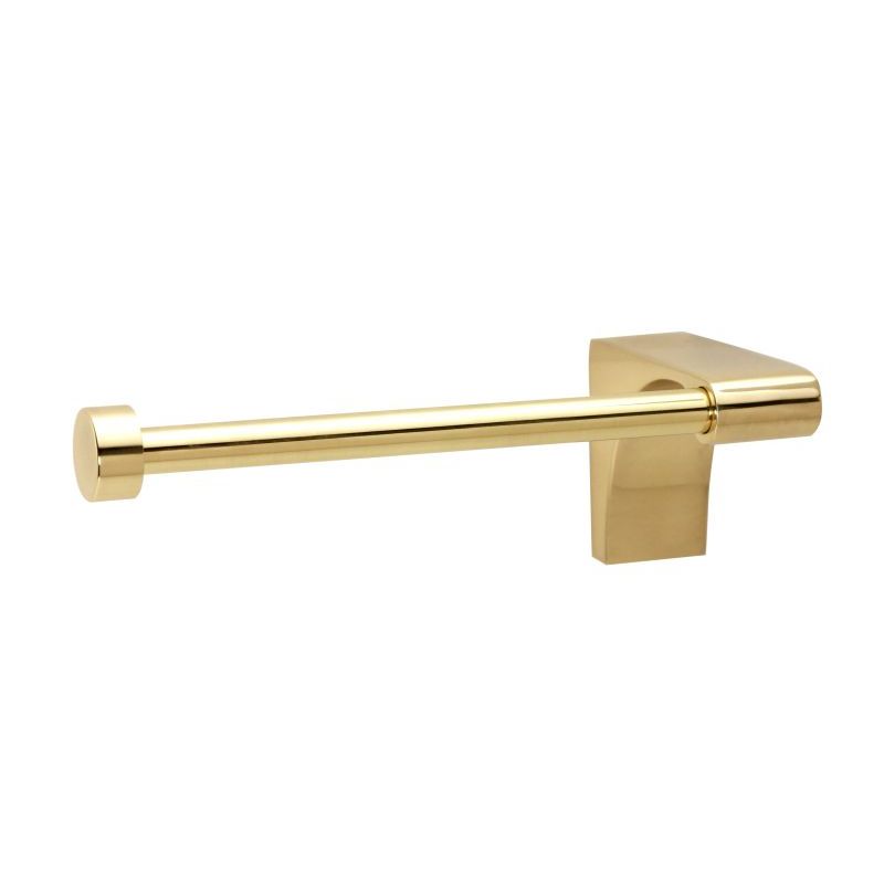 Luna Right Hand Toilet Paper Holder in Polished Brass